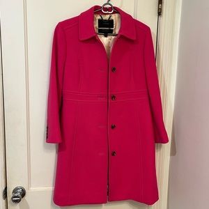 J. Crew Classic lady day coat Italian double-cloth wool w/ Thinsulate - Pink